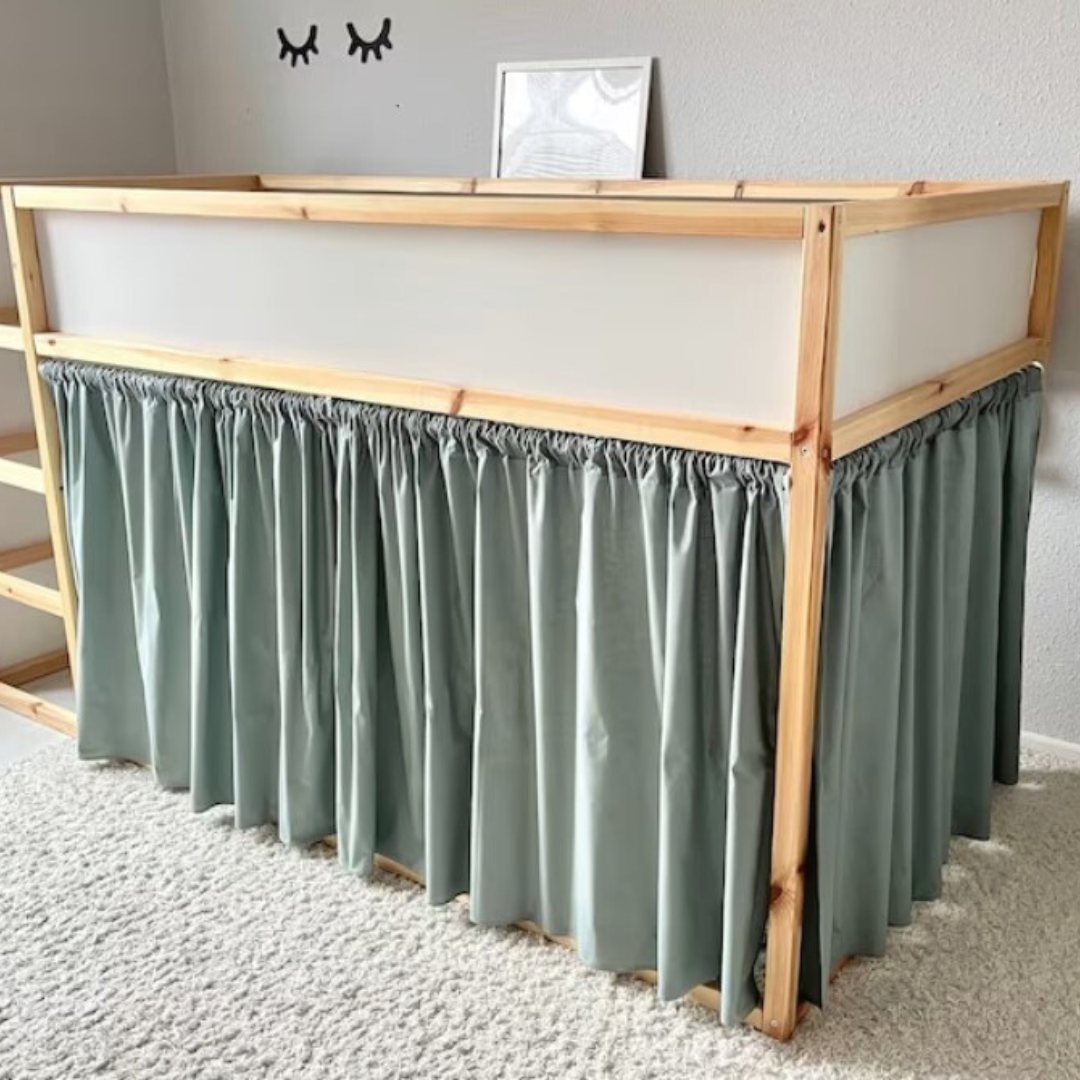 Rideaux lit Kura IKEA - Vert de gris