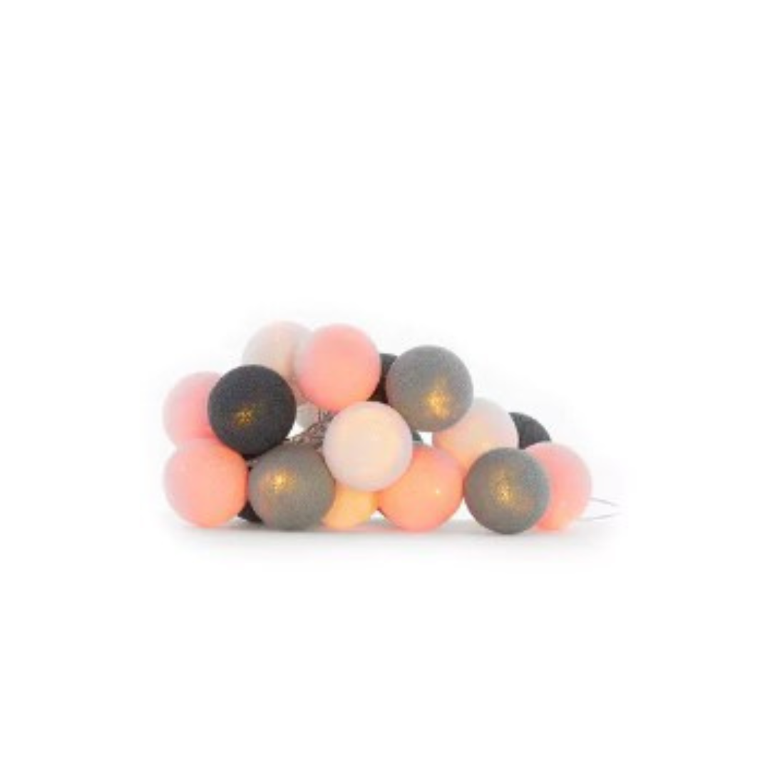 Guirlande lumineuse LED - Rose &amp; Gris