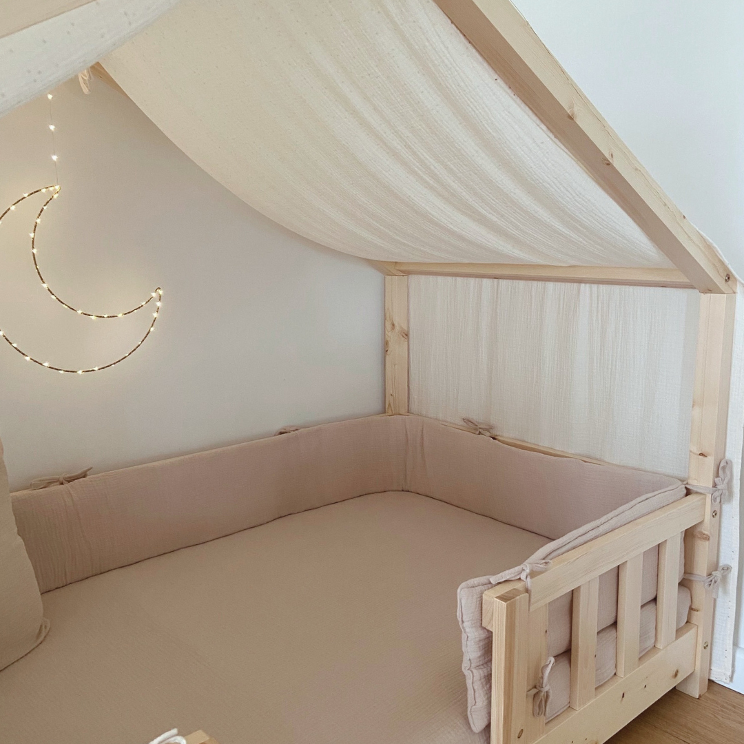 Ecru dubbelgaas cabinebedbumper 