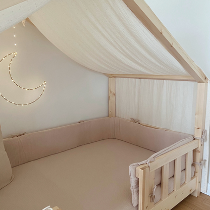 Ecru dubbelgaas cabinebedbumper 