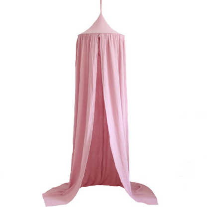 Ciel de lit bébé Rose - Fait main