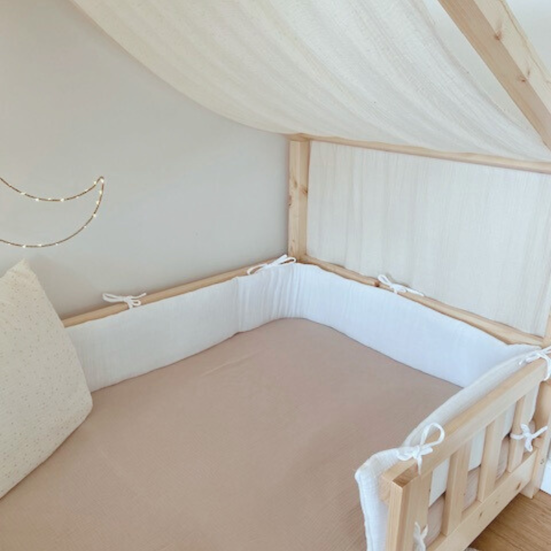 Witte dubbelgaas cabinebedbumper 