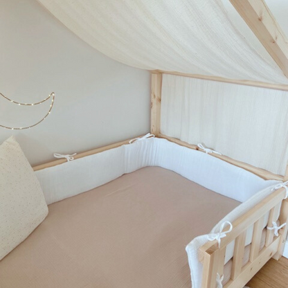 Witte dubbelgaas cabinebedbumper 