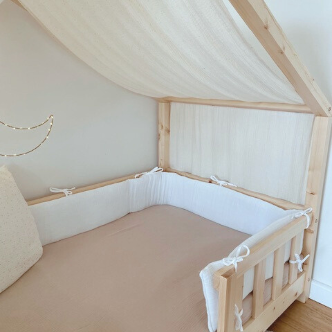 Witte dubbelgaas cabinebedbumper 