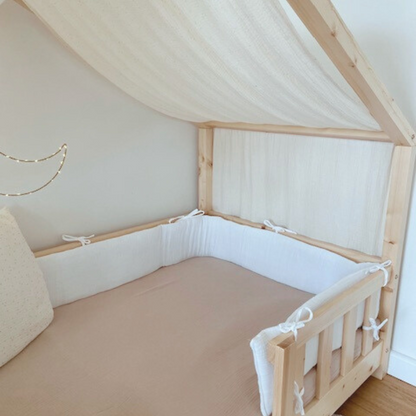 Witte dubbelgaas cabinebedbumper 