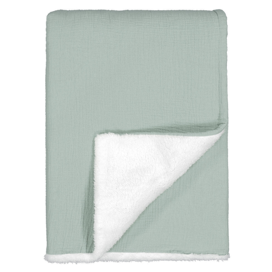 Couverture plaid enfant gaze de coton Vert Menthe