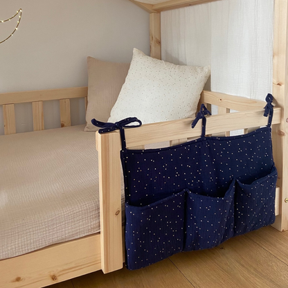 Beige bedhemel van biologisch katoen