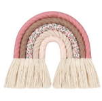 Décoration murale chambre bébé - Arc-en-ciel macramé Liberty Rose