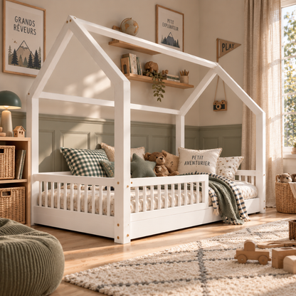 Lit cabane Montessori Pia Blanc
