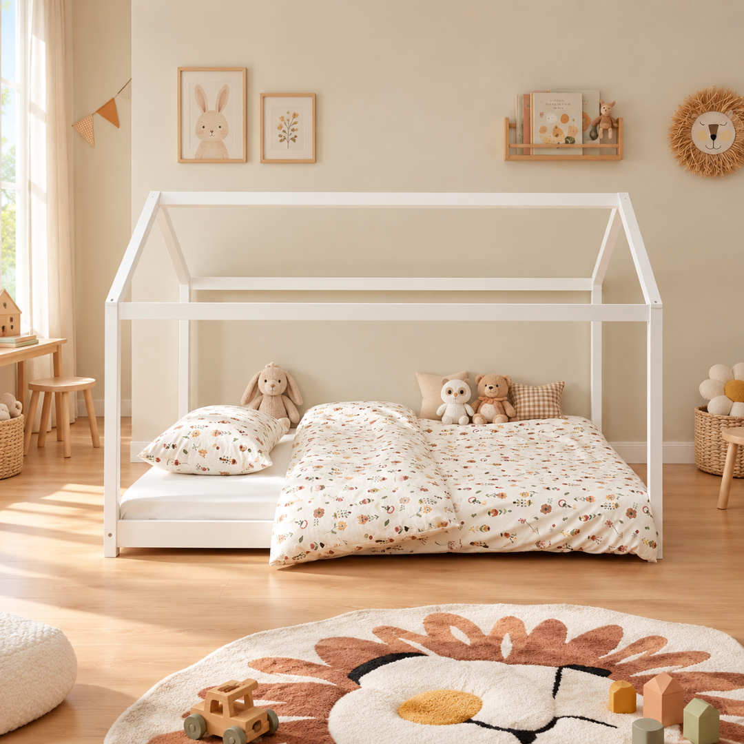 Groot Montessori cabinebed 140x200 cm - Wit