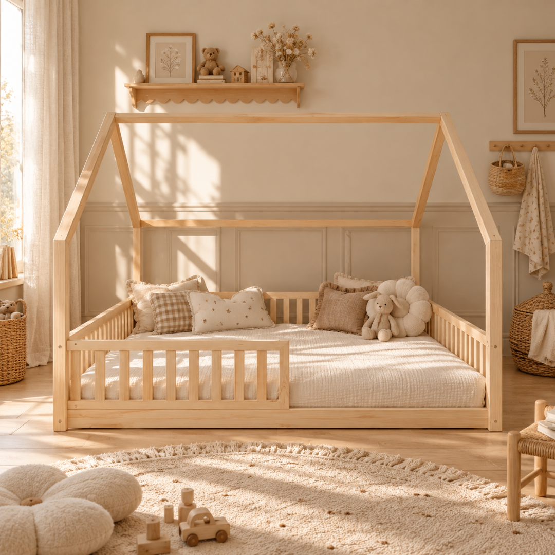 Groot Montessori Bianca cabinebed met barrière 140x200cm