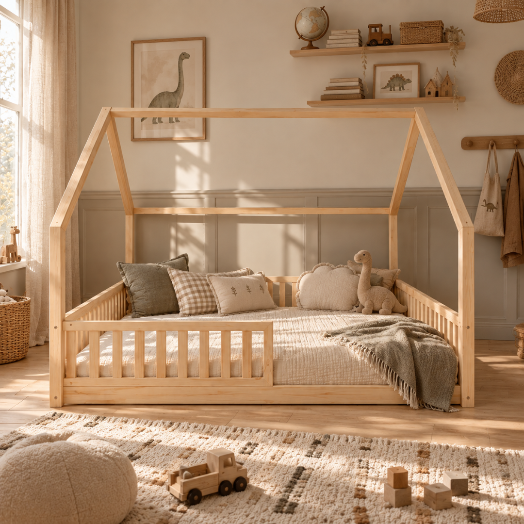 Groot Montessori Bianca cabinebed met barrière 140x200cm