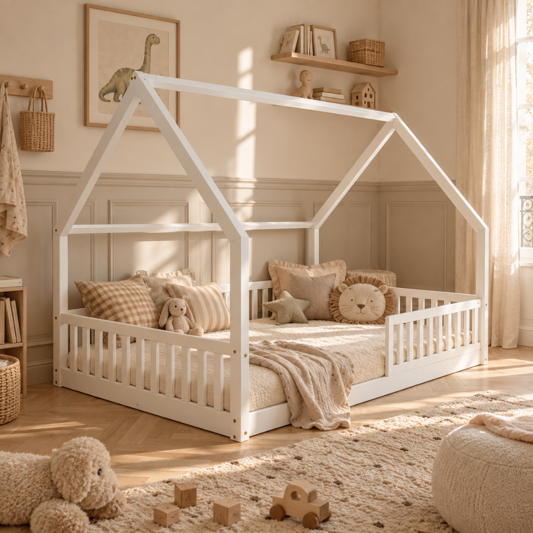Groot Montessori Bianca cabinebed met barrière 140x200cm