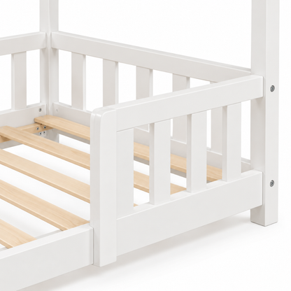 Cabinebed met slagboom - 80x160 cm - Wit 