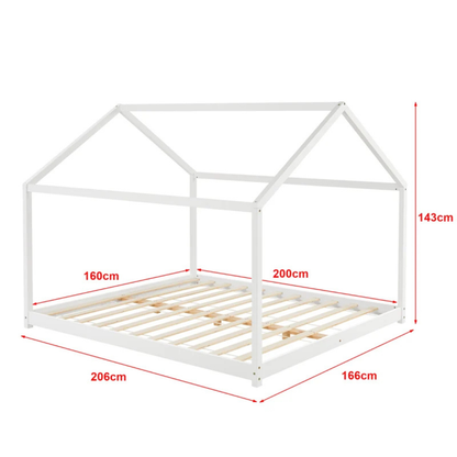 Groot Montessori cabinebed 140x200 cm - Wit