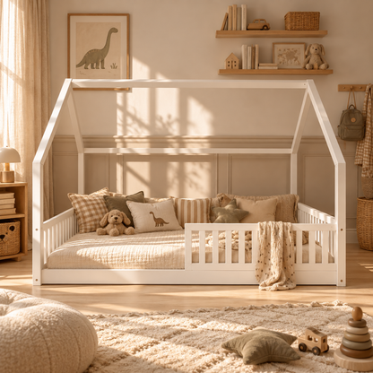 Groot Montessori Bianca cabinebed met barrière 140x200cm