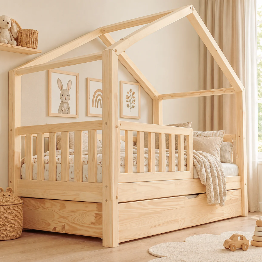 Lit cabane avec tiroir Matteo