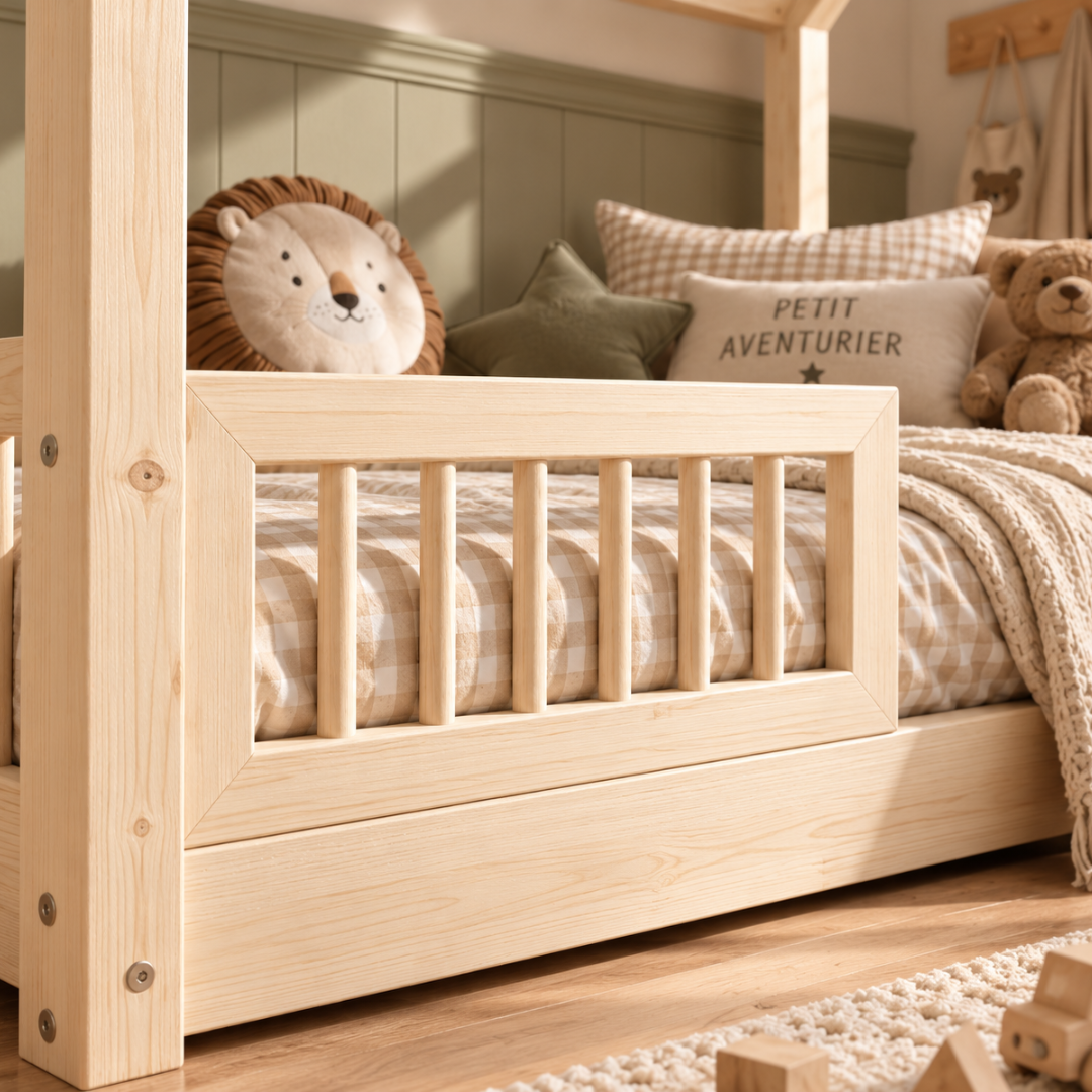 Montessori cabinebed met barrière Paola 80x160cm Ingang in het midden