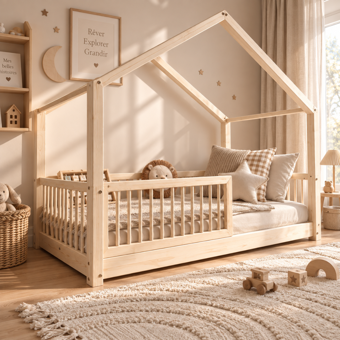 Lit cabane Montessori Flore