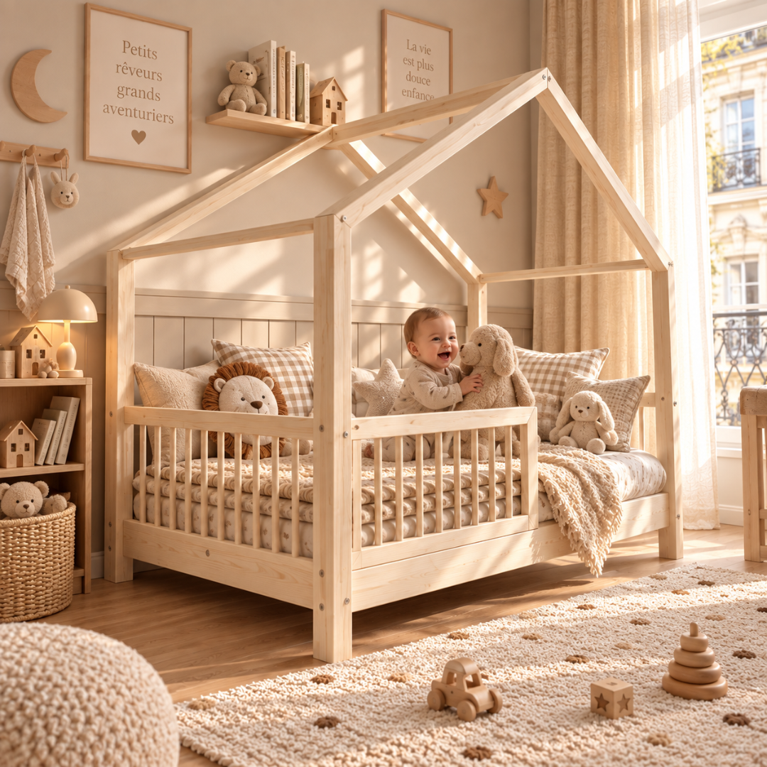 Lit cabane Montessori Flore