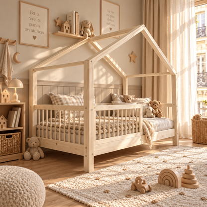 Lit cabane Montessori Flore