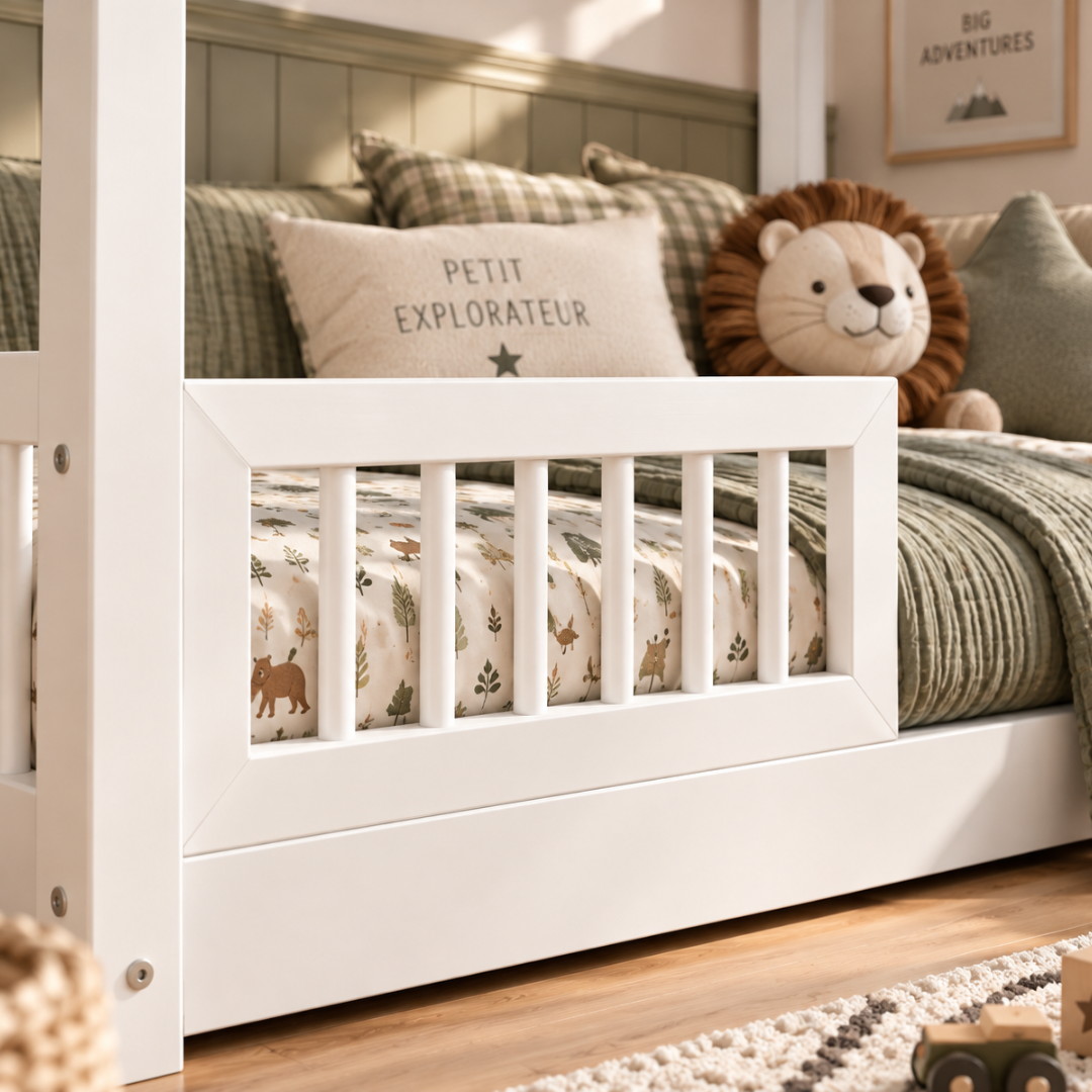 Montessori cabinebed met barrière Paola 80x160cm Ingang in het midden