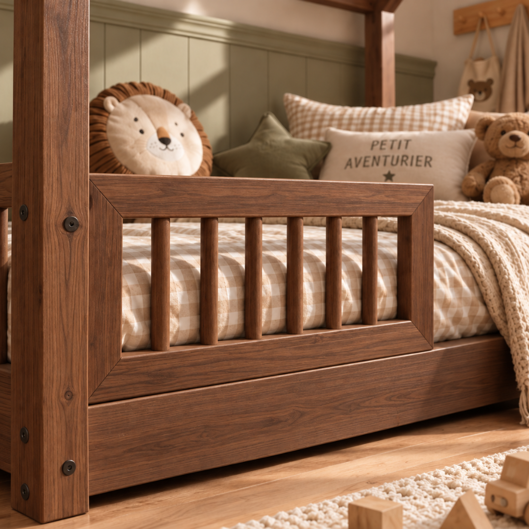 Lit cabane Montessori Paola Noyer foncé