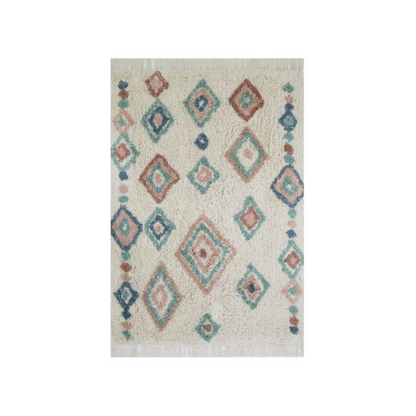 Tapis enfant berbère écru &amp; vert