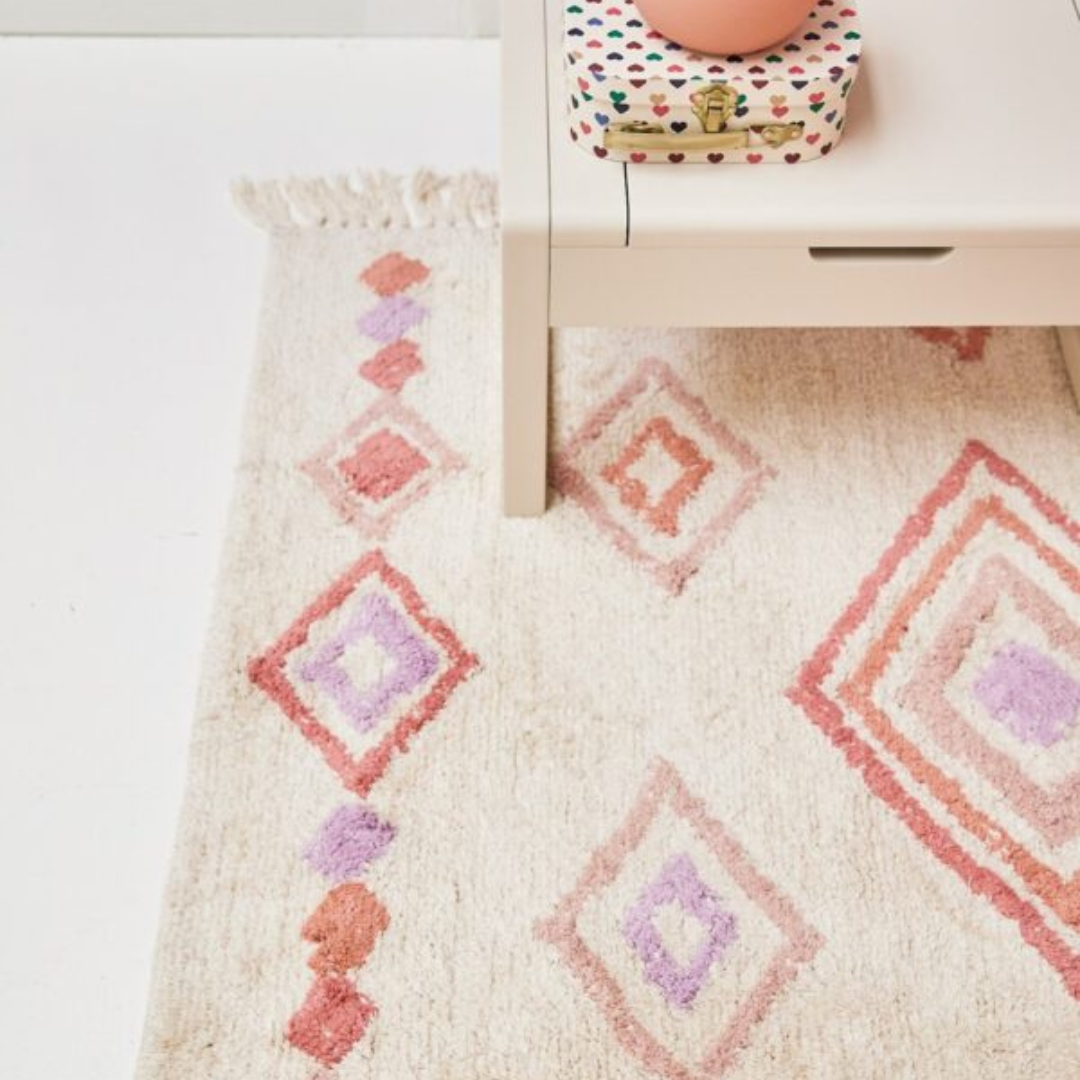 Tapis enfant berbère rose &amp; violet