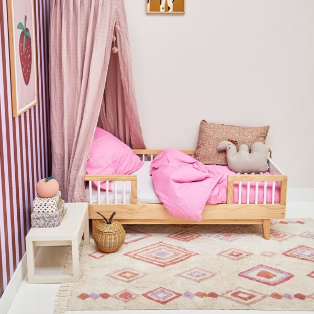 Tapis enfant berbère rose &amp; violet