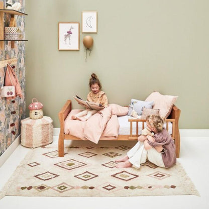 Tapis enfant berbère rose &amp; vert