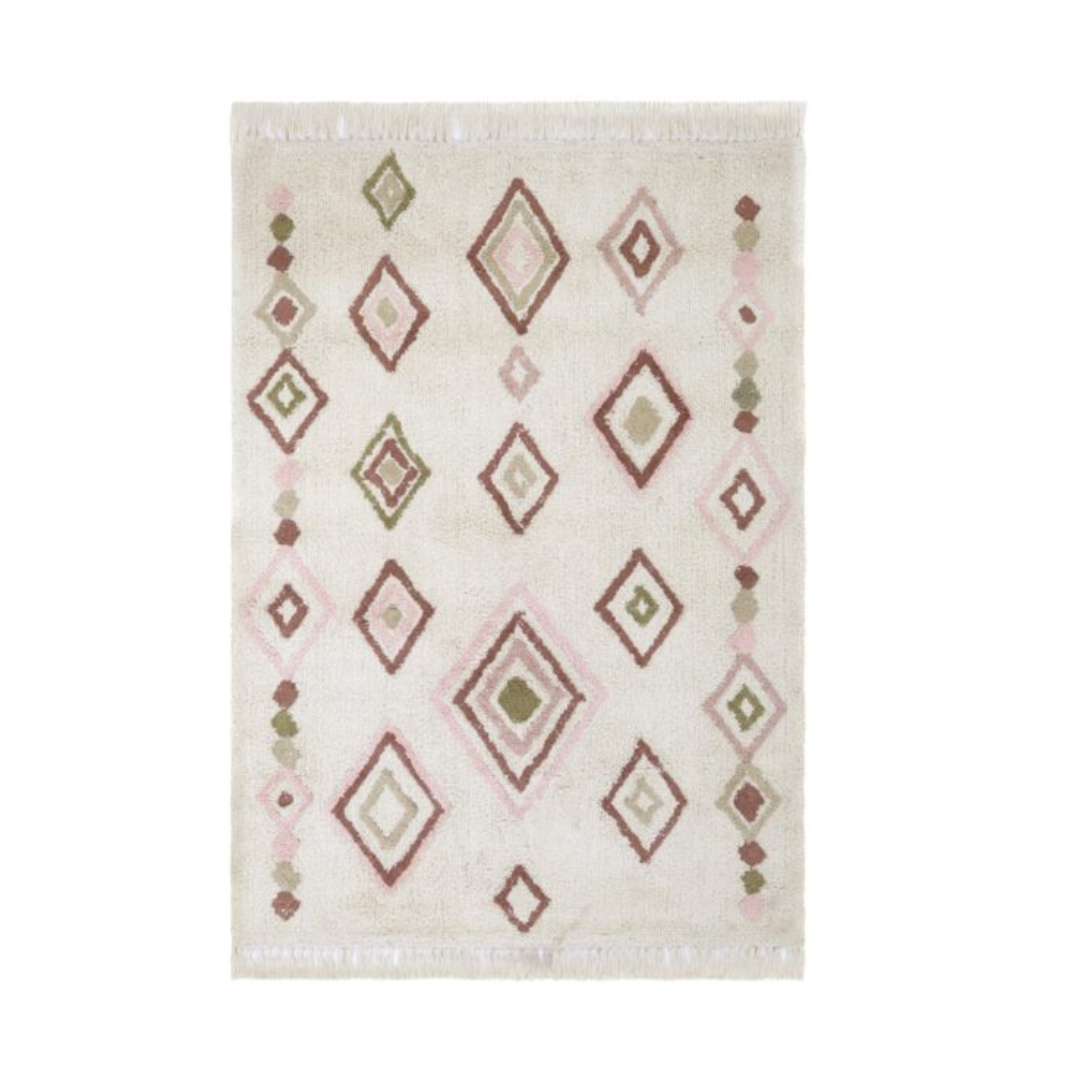 Tapis enfant berbère rose &amp; vert