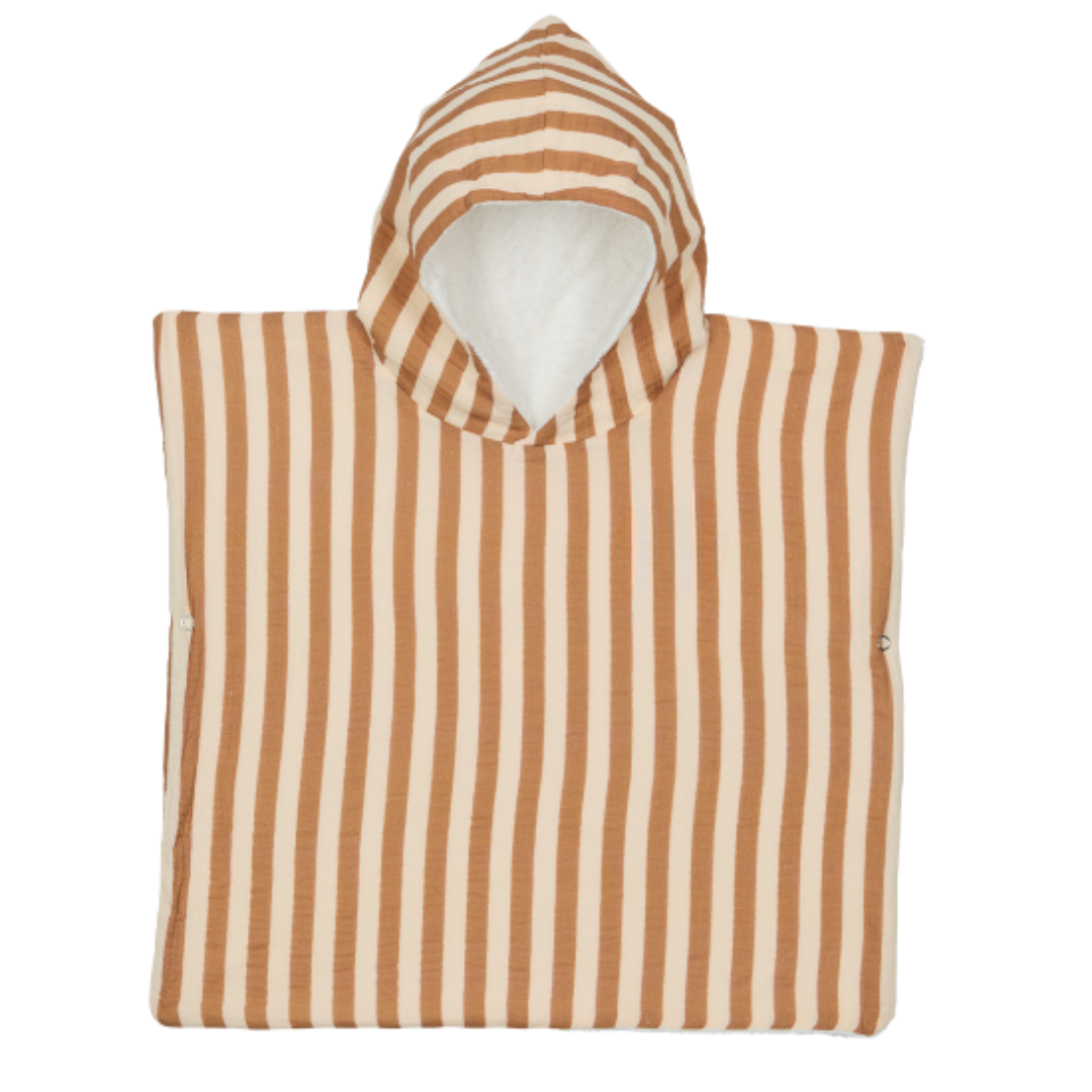 Poncho de bain enfant rayure