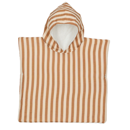 Poncho de bain enfant rayure