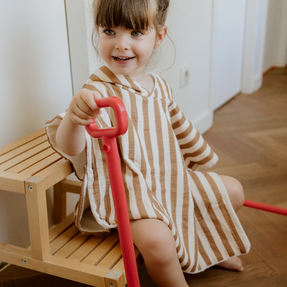 Poncho de bain enfant rayure