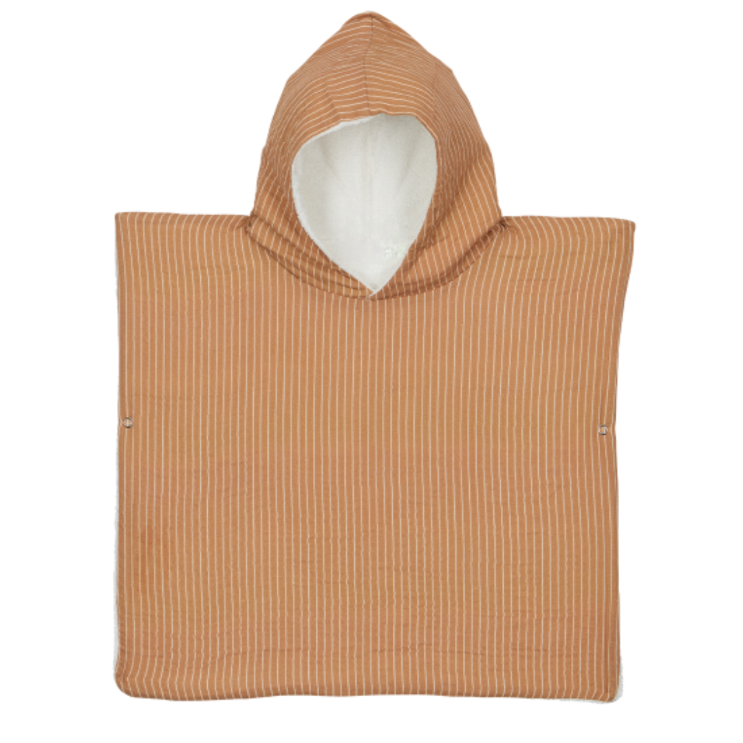 Poncho de bain enfant rayures fines