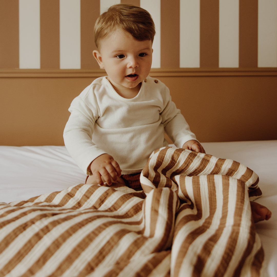 Couverture enfant rayures
