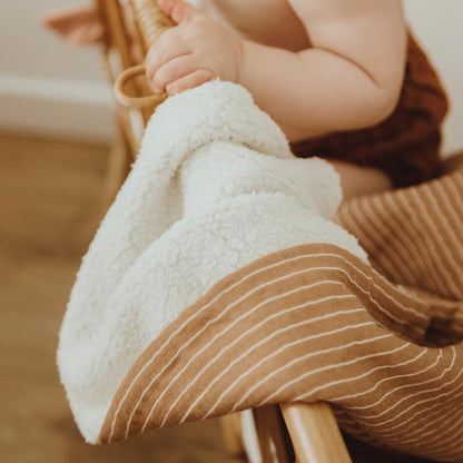 Couverture enfant rayures fines