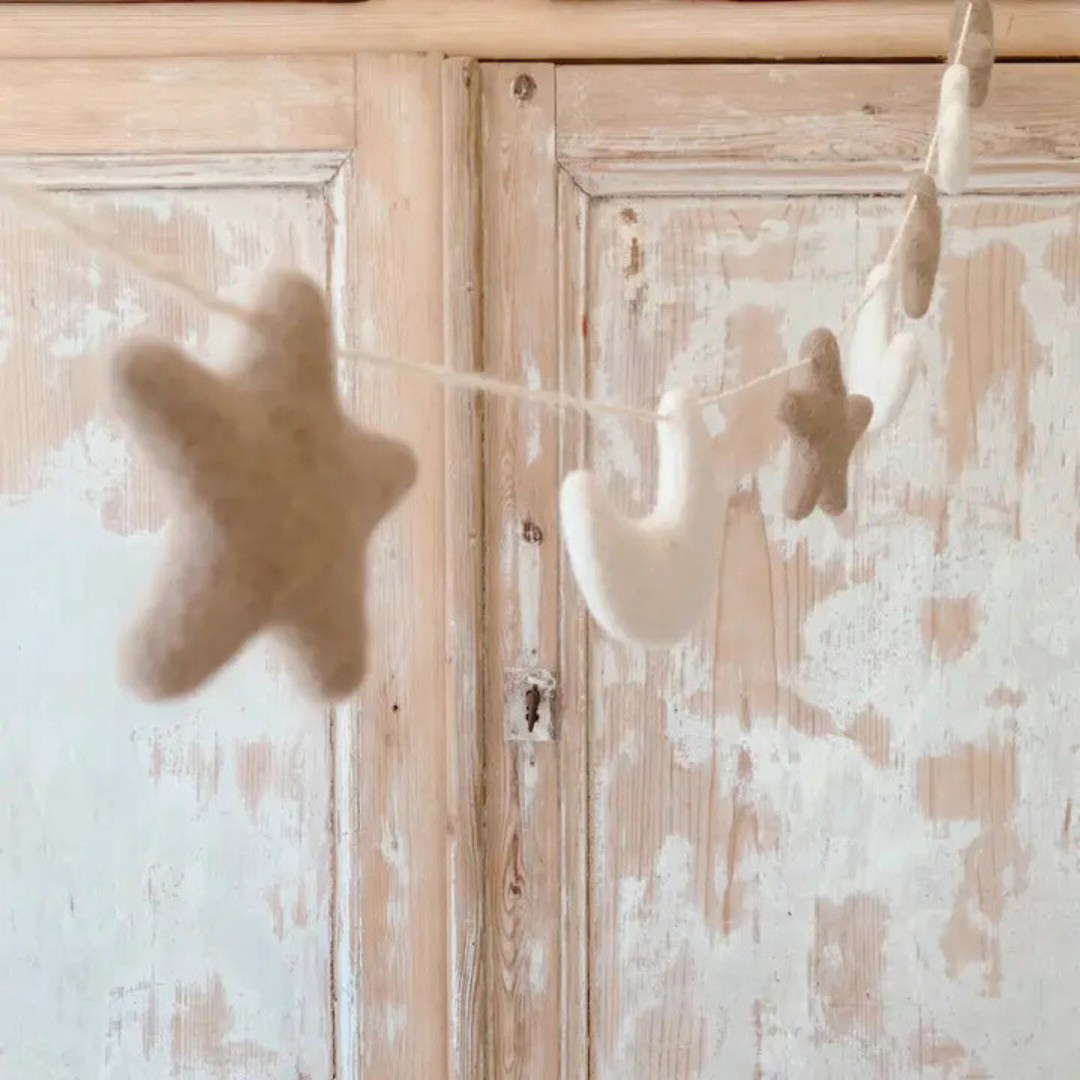 Guirlande feutrine étoile et lune