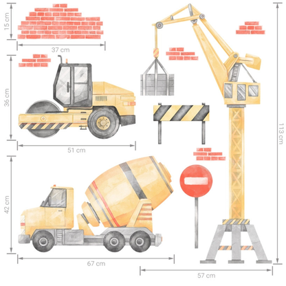 Sticker enfant chantier grue