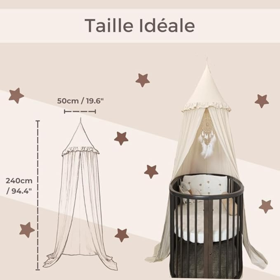 Ciel de lit bébé Ecru