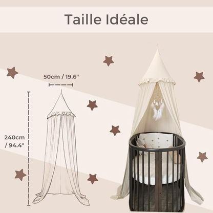 Ciel de lit bébé Ecru