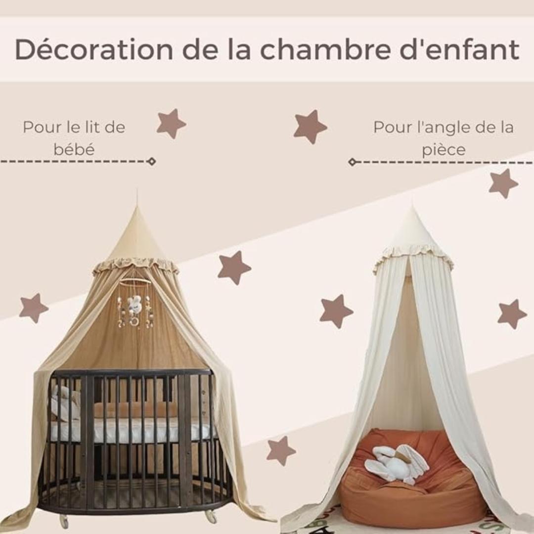 Ciel de lit bébé Ecru