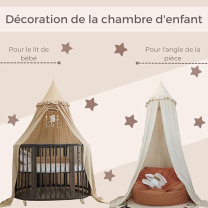 Ciel de lit bébé Ecru