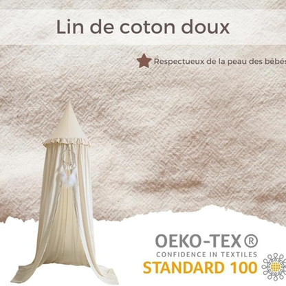 Ciel de lit bébé Ecru