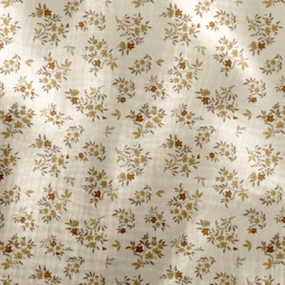 Panier à langer + matelas + housse double gaze fleurie Nina