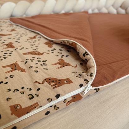 Sac de couchage enfant leopard beige