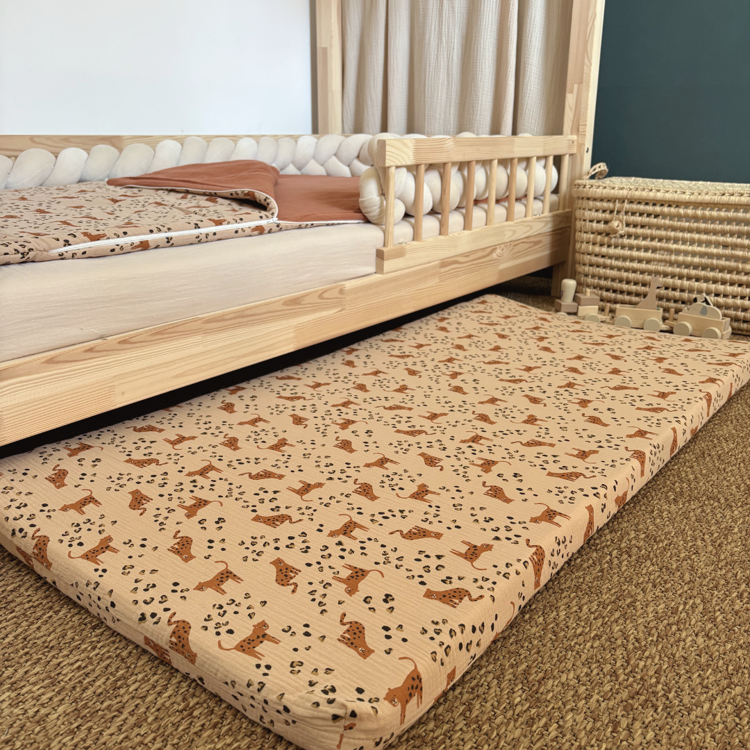 Tapis de motricité leopard beige