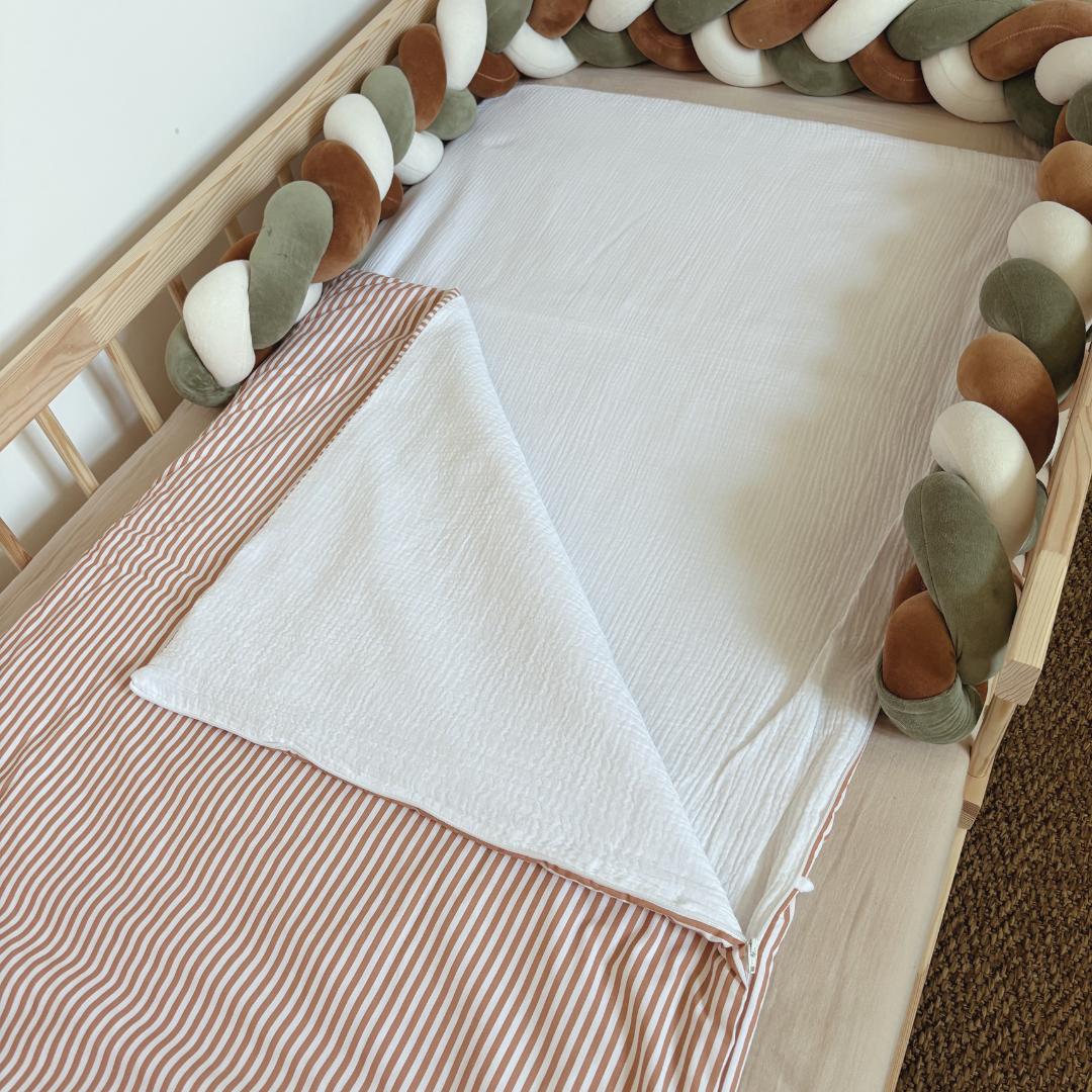 Sac de couchage enfant rayures camel
