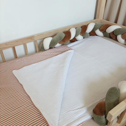 Sac de couchage enfant rayures camel